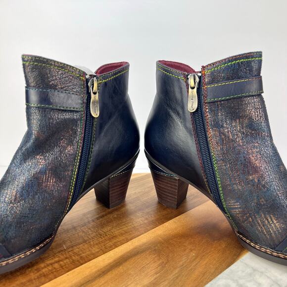 NEW L'Artiste By Spring Step 38 Captivate Women's Leather Block Heel Boots - Picture 9 of 14